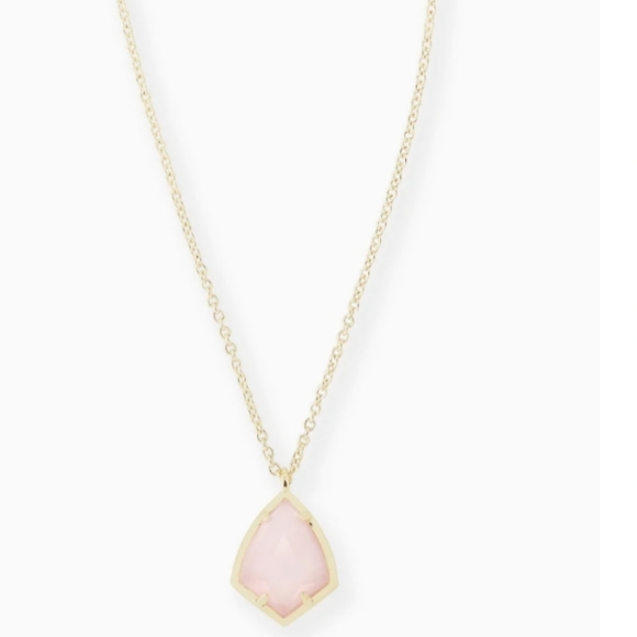 Kendra Scott Cory Pendant Necklace in Rose Quartz - Picture 1 of 3